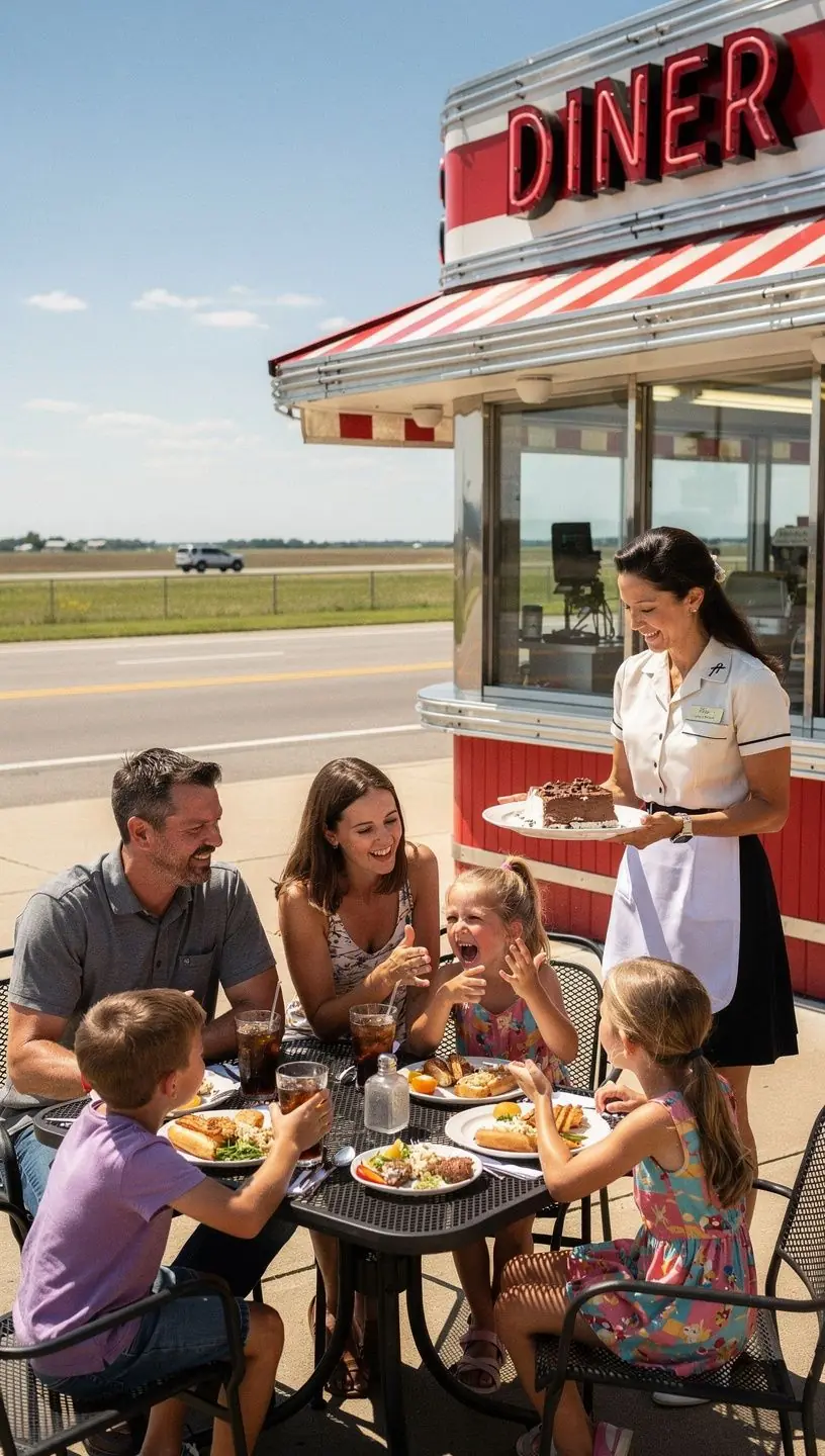 Семья, изучающая доступные маршруты на планшете.