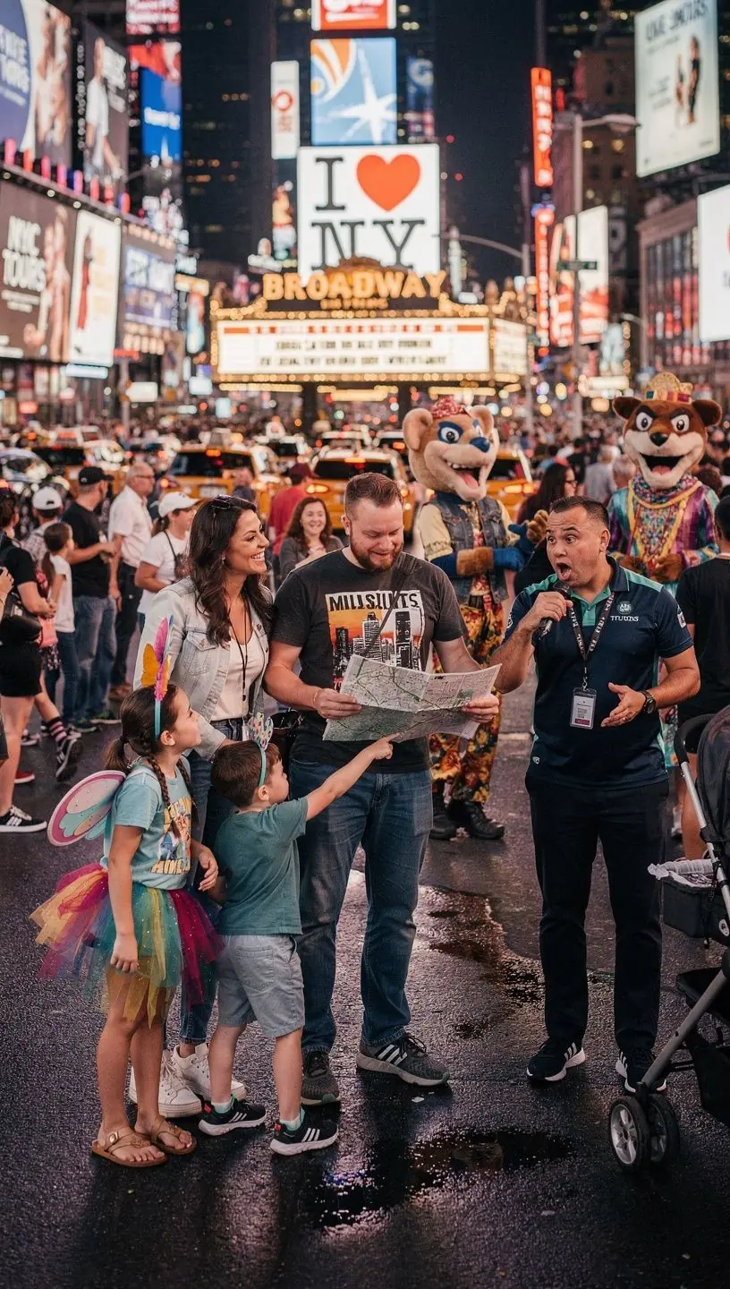 Семейная прогулка по живописному парку с детьми.